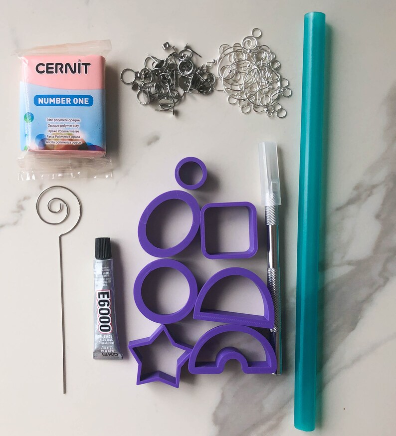Polymer Clay Earring Making Kit for Beginners DIY Jewelry Etsy