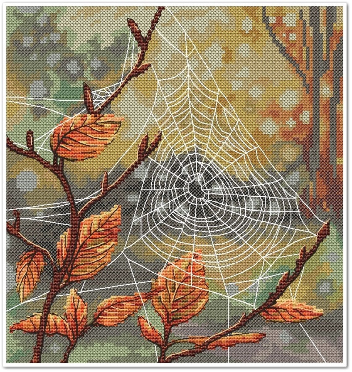 Spiderweb, DMC Cross Stitch Chart Needlepoint Pattern Embroidery Chart ...
