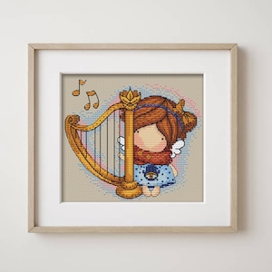 Doll Lady Muse Series Nine Ladies (148), magic__dolls DMC Cross Stitch Chart Pattern Haft Chart PDF do wydrukowania Natychmiastowe pobranie