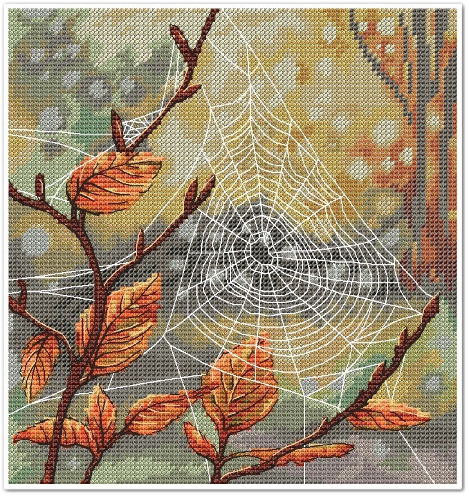Spiderweb, DMC Cross Stitch Chart Needlepoint Pattern Embroidery Chart ...