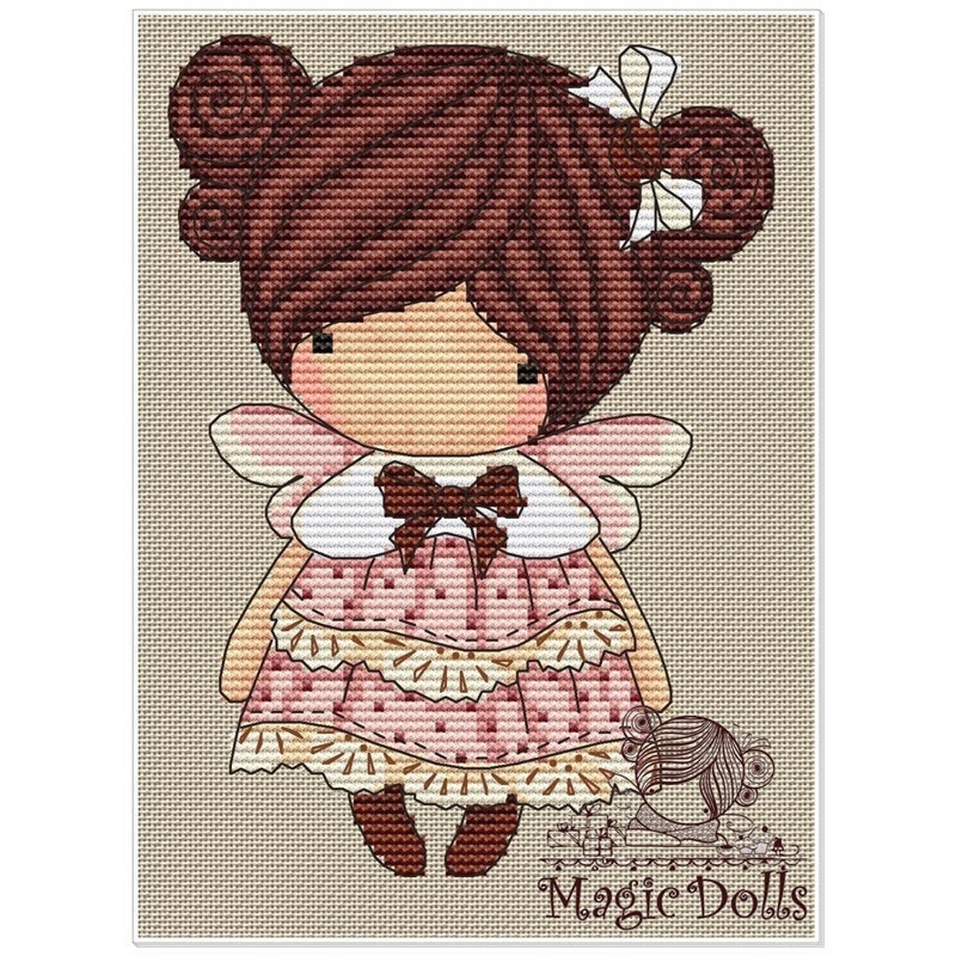 Doll Cinnamon, Series Magic__dolls. DMC Cross Stitch Chart Needlepoint ...