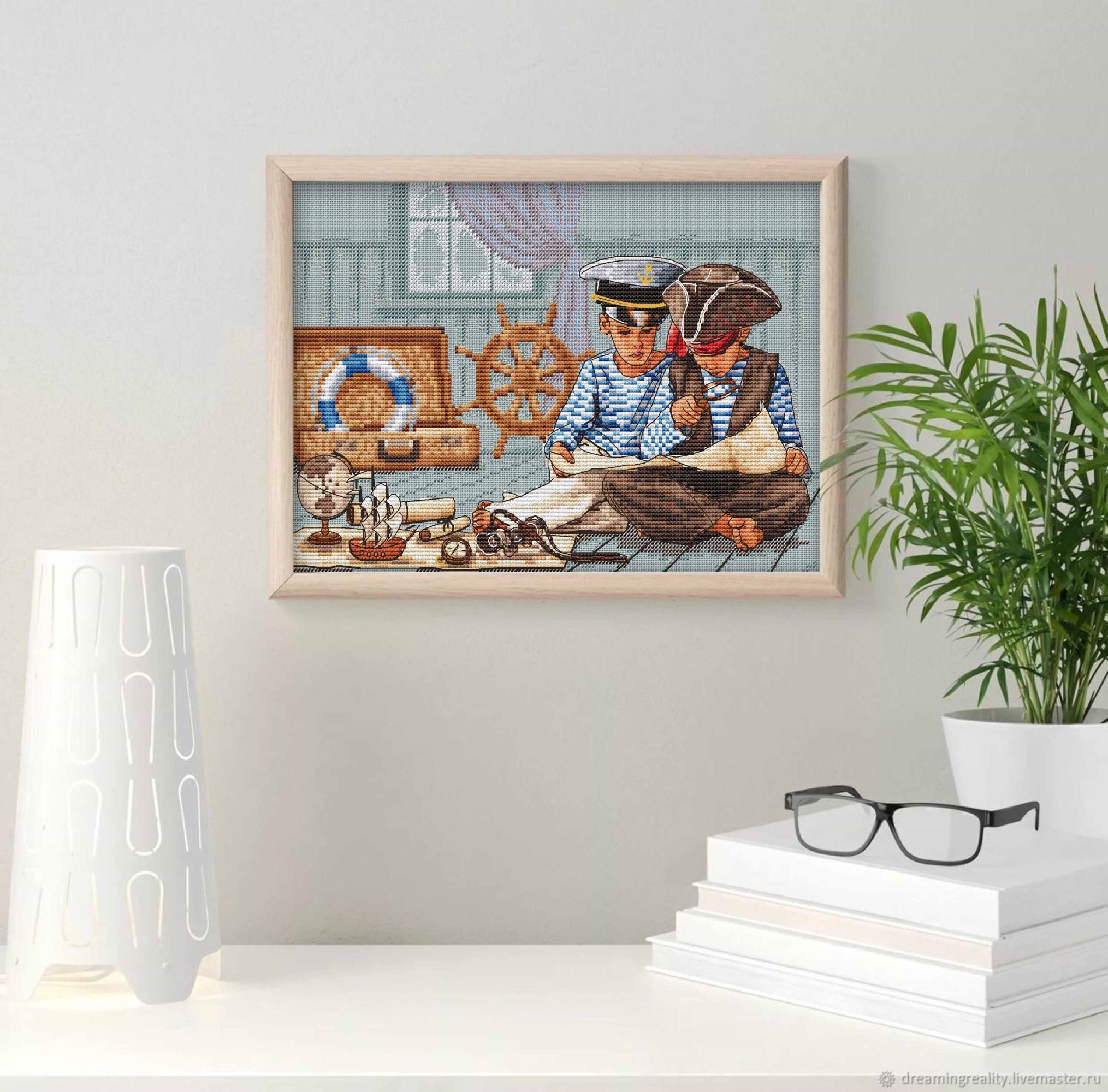 Captains, DMC Cross Stitch Chart Needlepoint Pattern Embroidery Chart ...