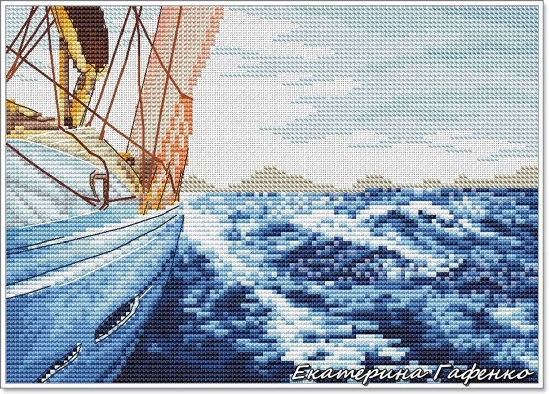 Broadside. DMC Cross Stitch Chart Needlepoint Pattern Embroidery Chart ...