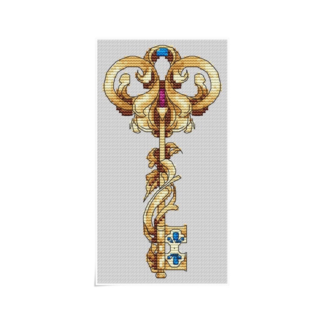 Key, DMC Cross Stitch Chart Needlepoint Pattern Embroidery Chart ...