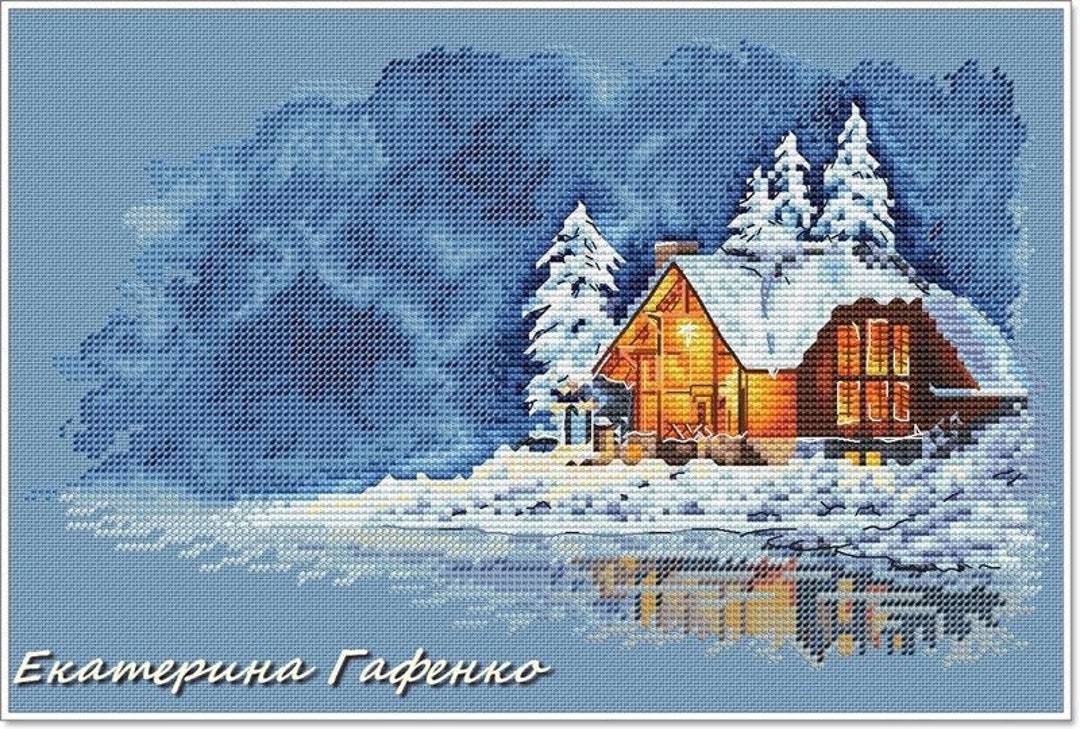 Winter Dream DMC Cross Stitch Chart Needlepoint Pattern Embroidery ...