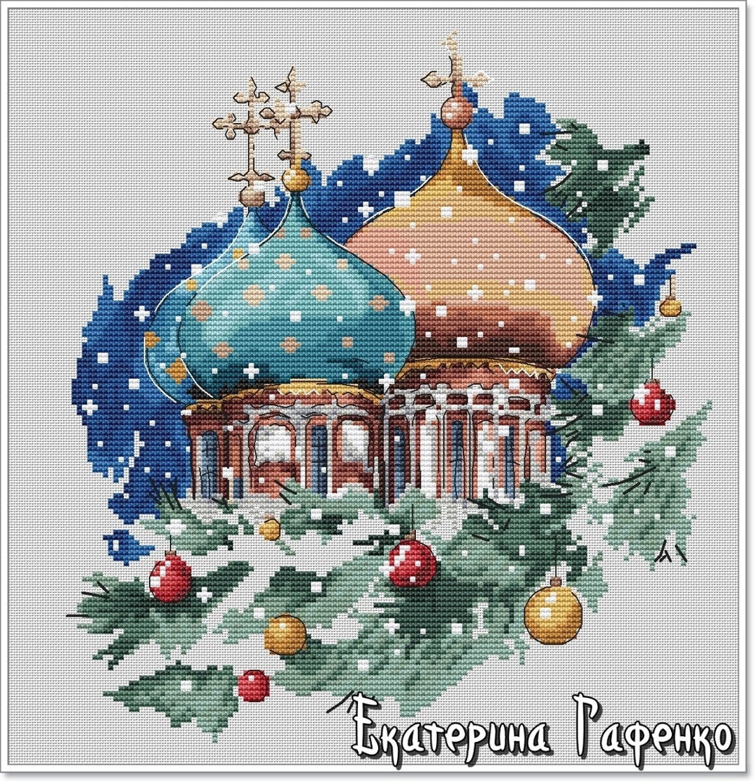 Christmas Eve, DMC Cross Stitch Chart Needlepoint Pattern Embroidery ...