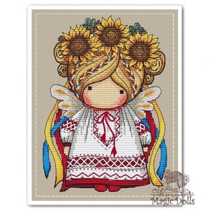 Puppe Engel der Ukraine (153), magic__dolls DMC Stickvorlage Stickvorlage Stickvorlage Printable PDF Instant Download