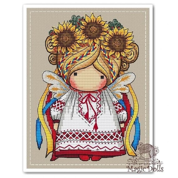 Magic dolls cross stitch on sale