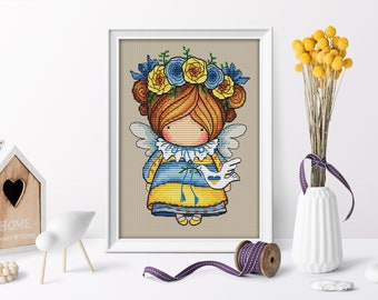 Doll I am Ukraine (152), magic__dolls DMC Cross Stitch Chart Pattern Embroidery Chart Printable PDF Instant Download