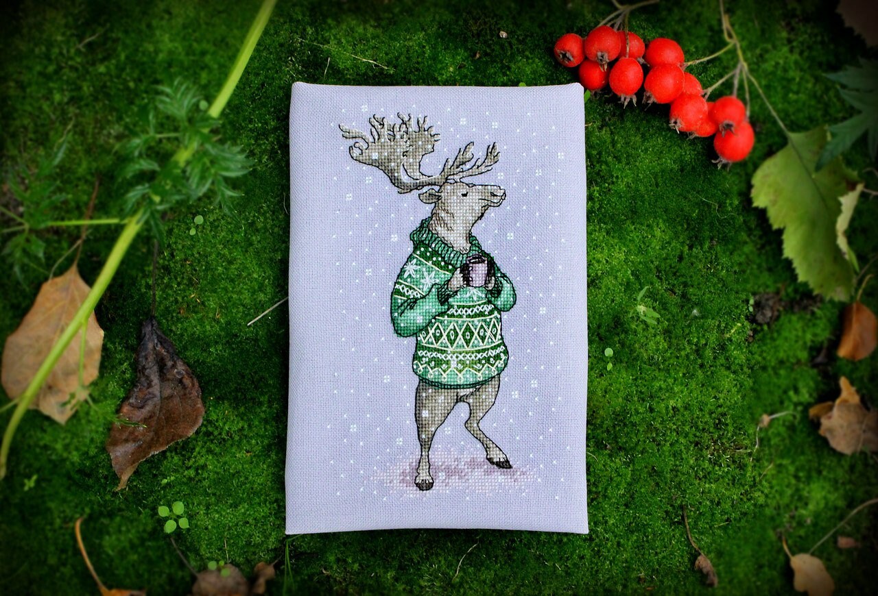 Reindeer Cross-stitch Design in PDF Format Series by Julia - Etsy