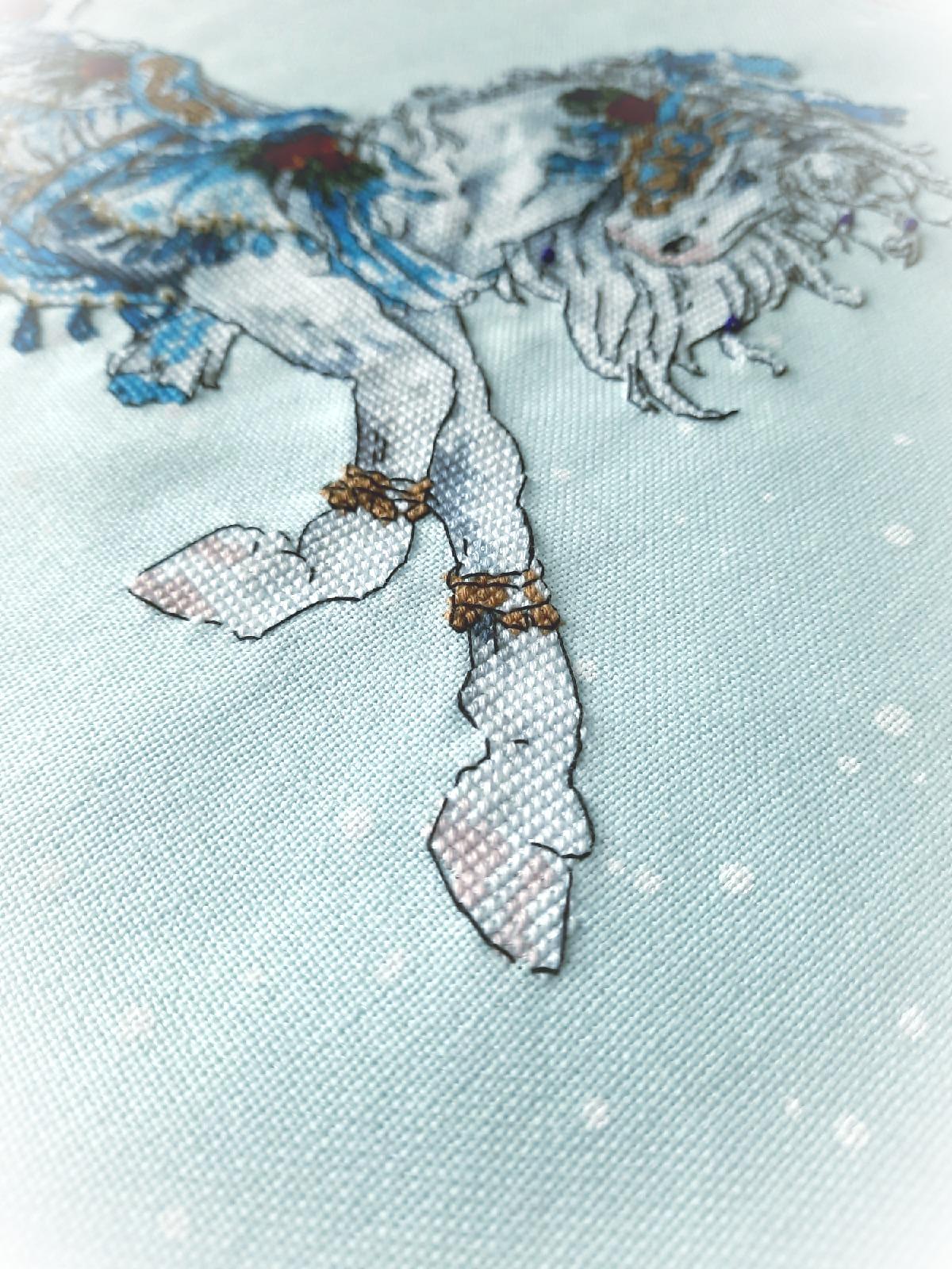 Horse Winter, DMC Cross Stitch Chart Needlepoint Pattern Embroidery ...