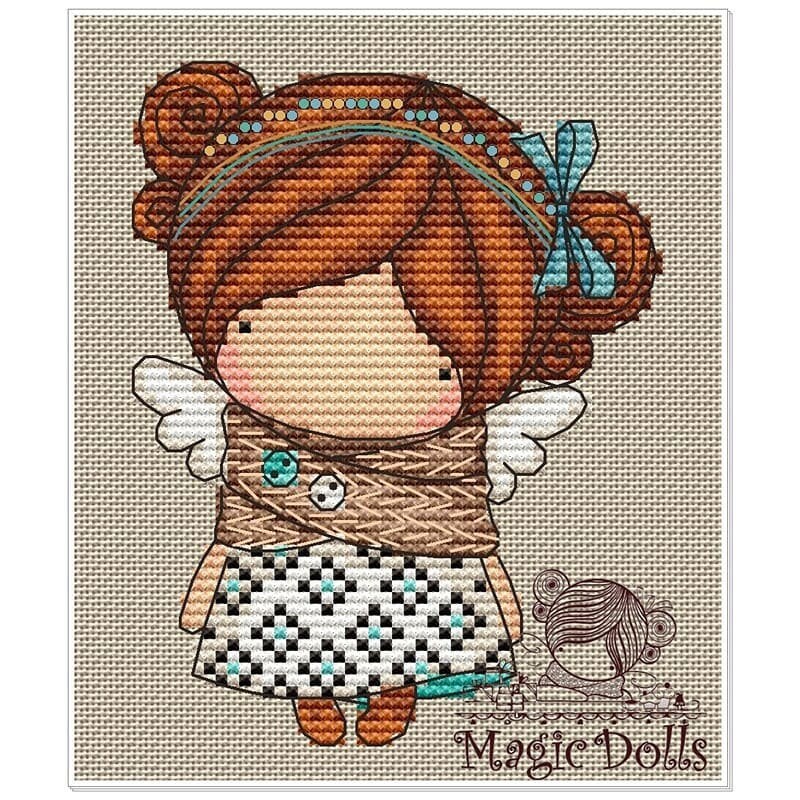 Doll Boho Series MINI Magic dolls DMC Cross Stitch Chart