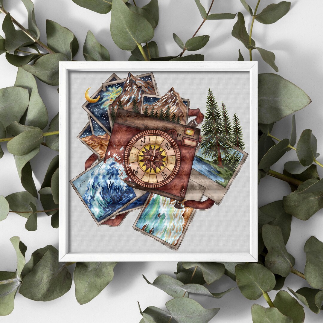 Moments. Compass. Cross-stitch Design in PDF Format, Series by ...