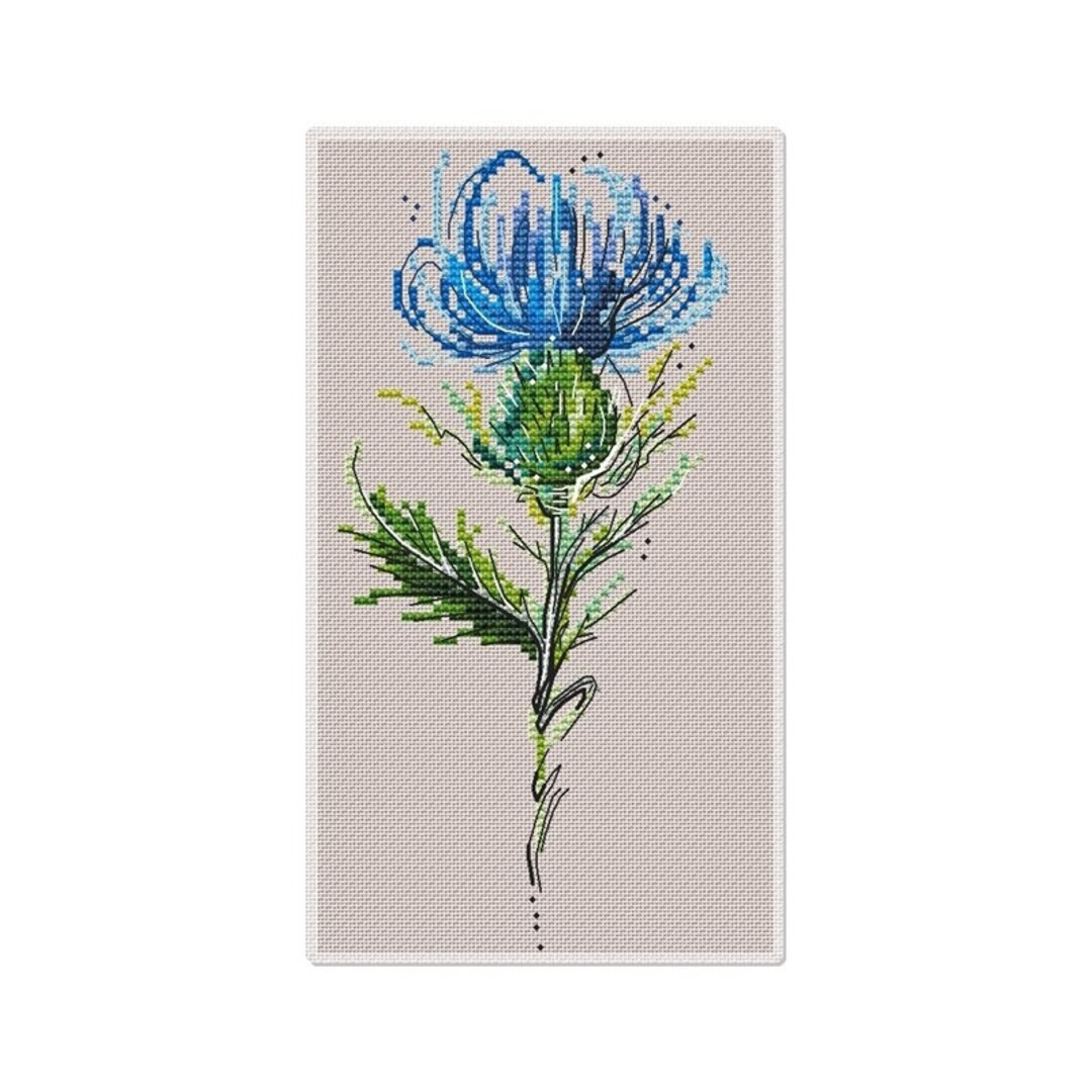 Knapweed, DMC Cross Stitch Chart Needlepoint Pattern Embroidery Chart ...