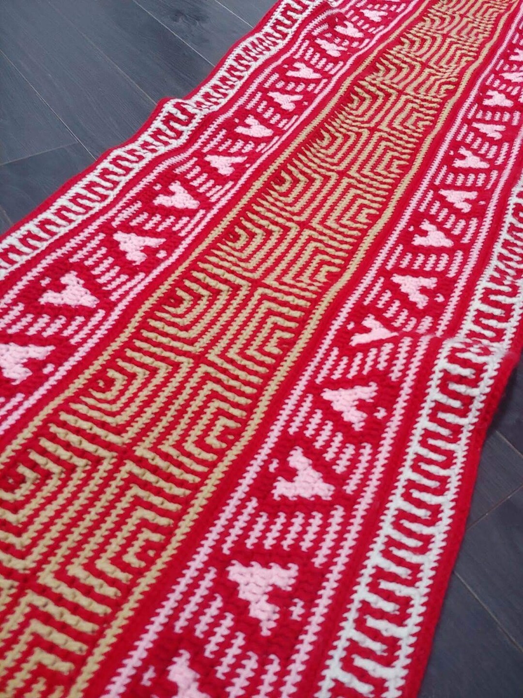Stretch Wool Shawl, Mosaic