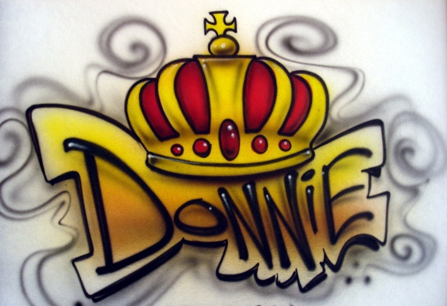 Aerógrafo King Crown Custom Graffiti Camiseta Baby One Etsy España