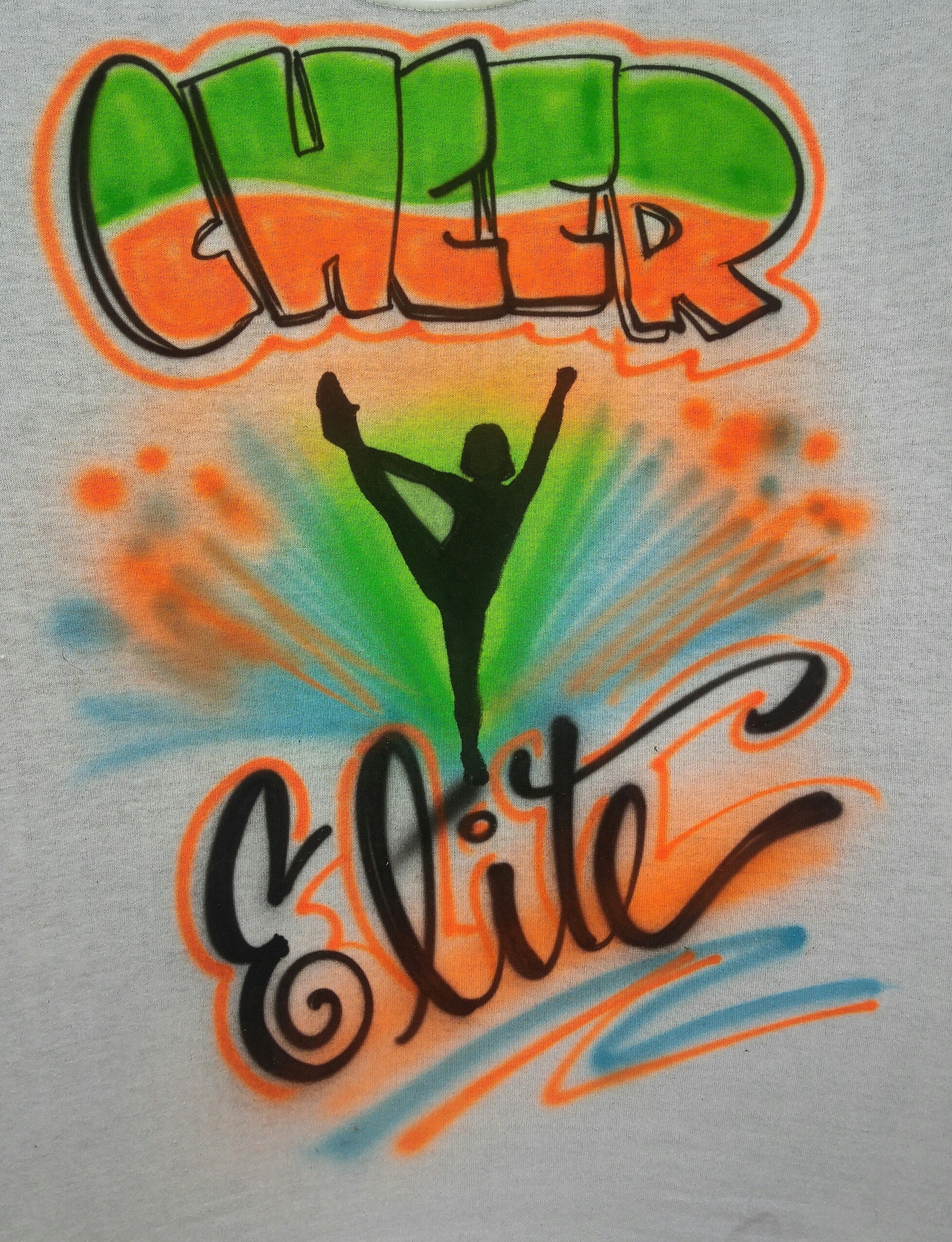 Airbrushed Custom Cheerleader Cheer Squad Coach Personalized T Etsy