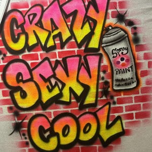 Airbrush Spray Paint Graffiti 90's Birthday T shirt - Baby One Piece - Hoodie Sweatshirt - Personalized Airbrushed Custom Name Tshirt