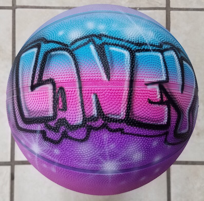 PINK BASKETBALL Custom Airbrushed Personalized Regulation Size Etsy