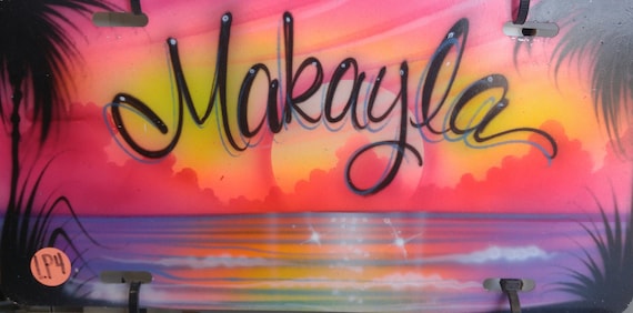 Personalized Airbrush Tigger License Plate Tags