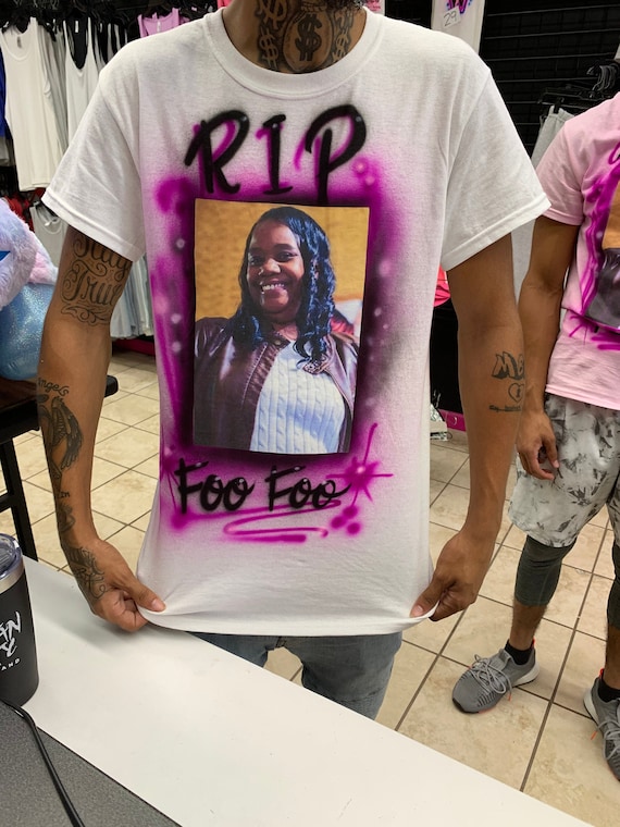 Airbrush Custom From Your Photo R.I.P. Memorial T Shirt Baby One