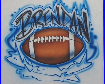 Airbrush Football Custom T Shirt / Hoodie Sweatshirt