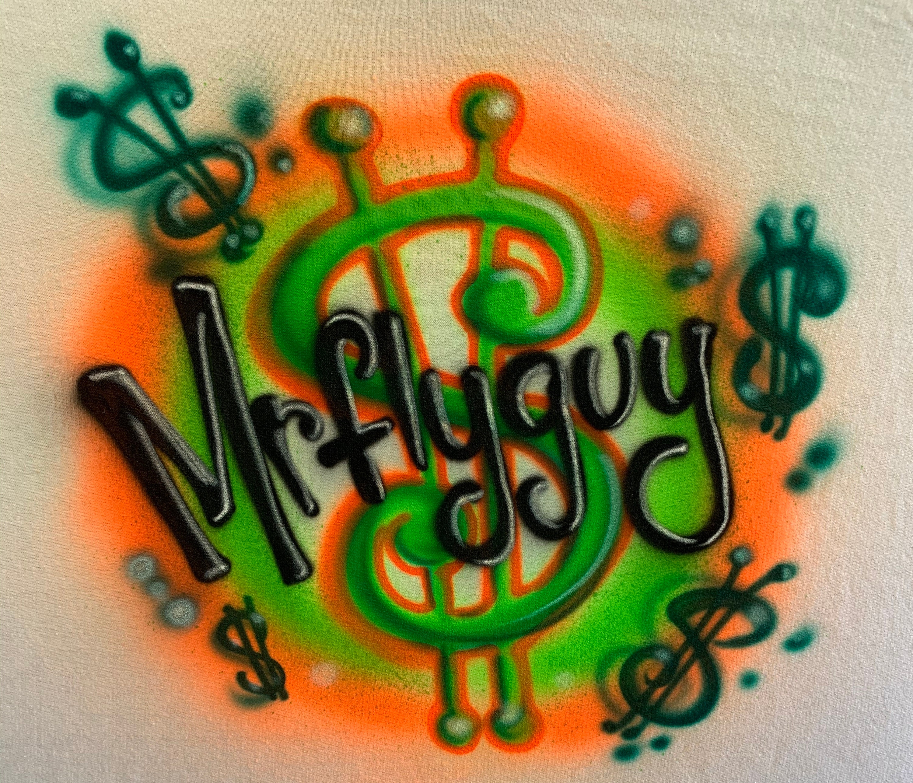Custom Airbrushed Money Graffiti T Shirt Baby One Piece Etsy