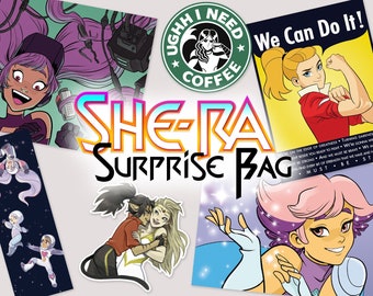 She-Ra Surprise - 15 possible characters - Random items: magnets, postcards, prints, stickers or bookmarks