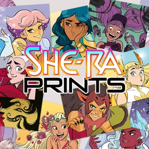 She-Ra Portrait Prints - She-Ra, Glimmer, Entrapta, Scorpia, Catra, Mermista, Perfuma, Frosta and more!