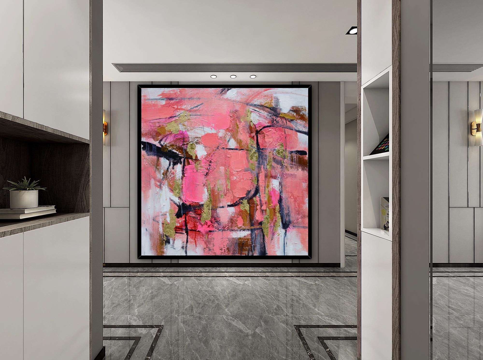 Abstract Wall Art Pink Wall Art Abstract Wall Art Pastel Etsy