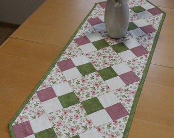 Table runner 108 cm x 32 cm, patchwork, handmade, unique