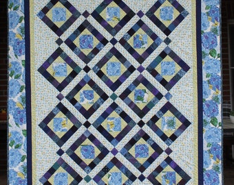 Manta de patchwork, colcha, aprox. 160 cm x 200 cm, hecha a mano, única