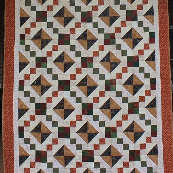 Patchworkdecke, Quilt 160cm x 203cm Unikat