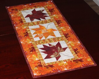 Table runner autumnal, patchwork, 87 cm x 40 cm