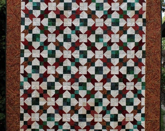 Patchworkdecke 184 cm x 154 cm, Quilt, Unikat, Handarbeit