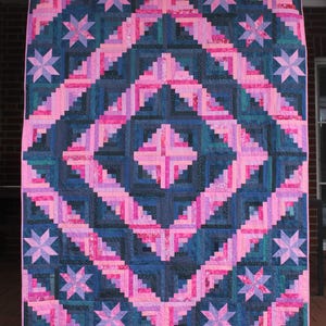 Kołdra patchworkowa, 162 cm x 205 cm, ręcznie robiona, unikatowy egzemplarz