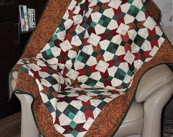 Patchwork blanket 184 cm x 154 cm, quilt, unique, handmade