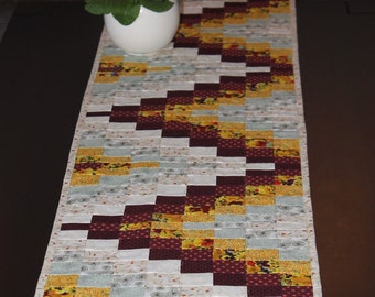 Table runner, 124 cm x 37 cm, patchwork, unique