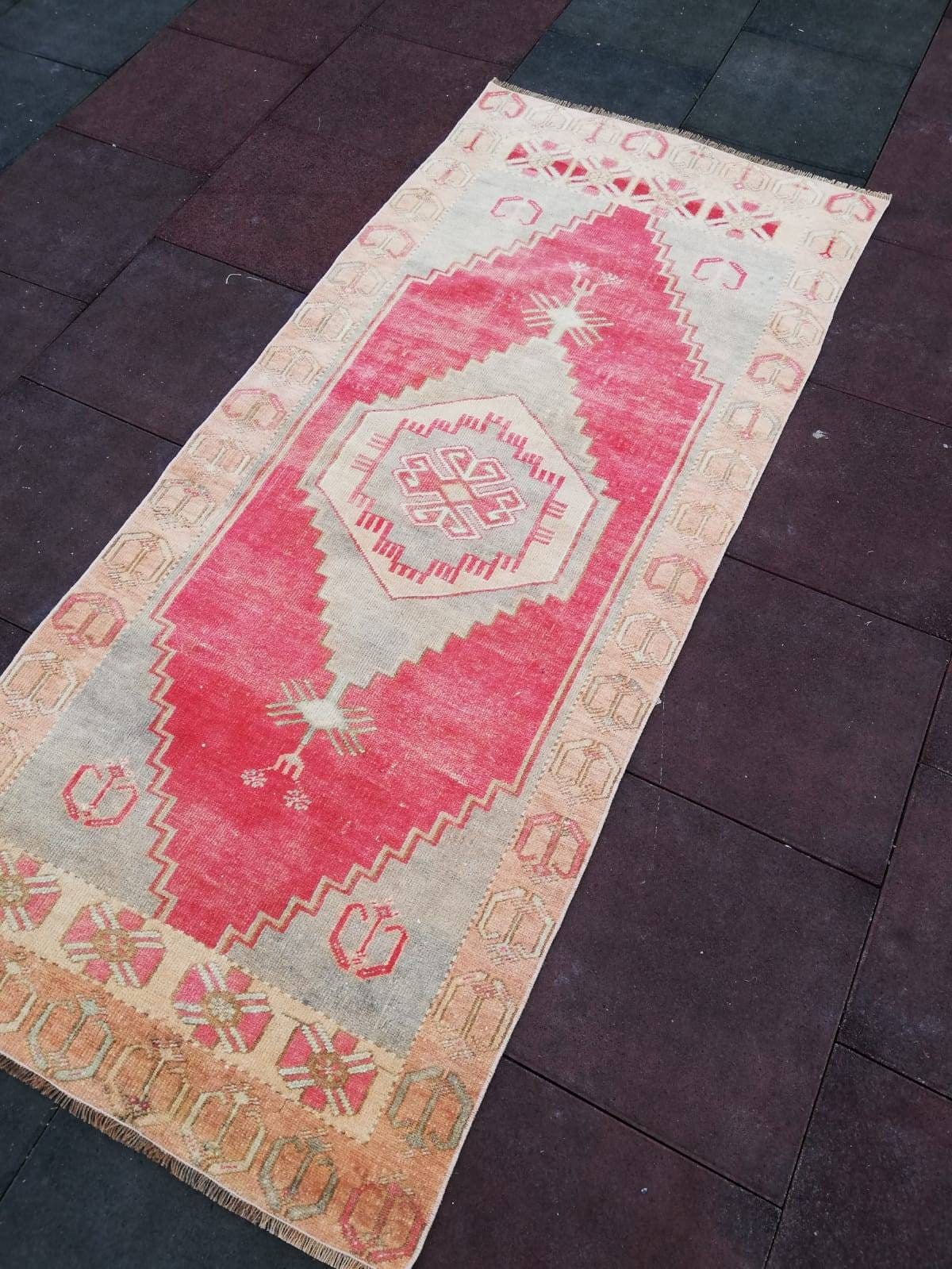 Kitchen Rug Vintage Rug Pastel Rug Oushak Rug 6.5 x 3 Etsy