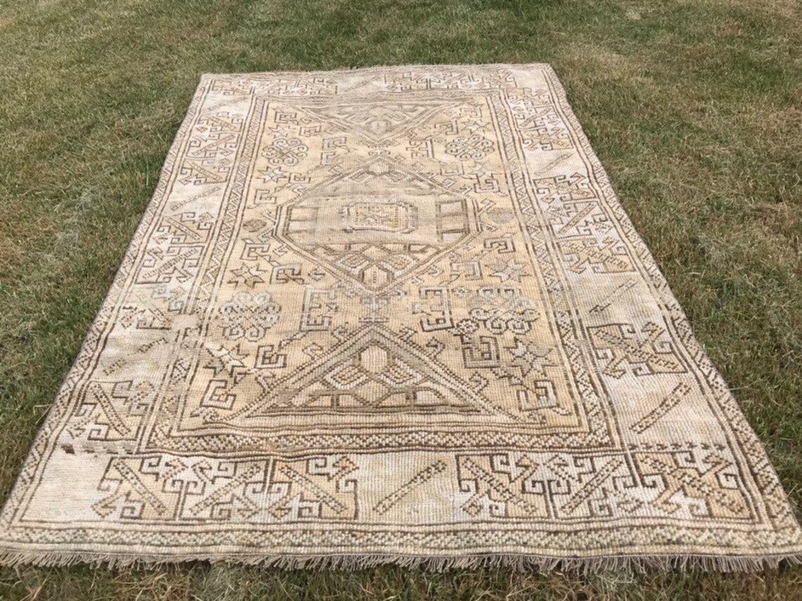 6 ft 2 in x 4 ft 189 x 122 cm Turkish Rug Vintage Rug Etsy