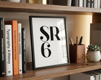 Impresión de código postal personalizable. Disponible en A4 y A5. Decoración de pared para el hogar.