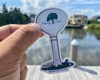 Harvey Cedars Water Tower, New Jersey - Die Cut Vinyl Sticker. Bumper Sticker. MacBook Decal. Water Bottle Sticker.