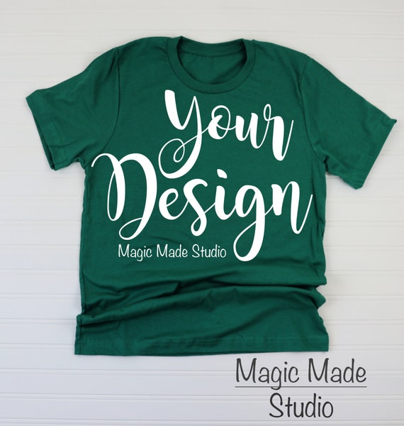 Adult-Shirt Mockup Bella And Canvas Mockup Green Shirt