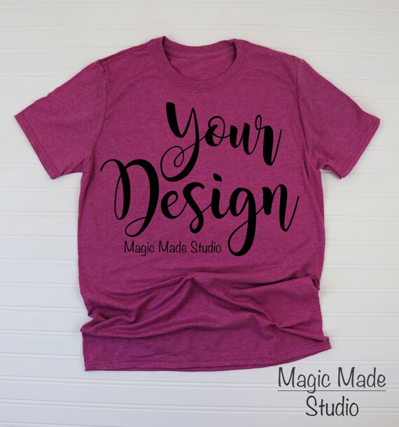 Download Free Adult-T-Shirt PSD Mockup Template Flatlay Gildan ...