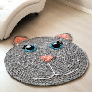 Häkelanleitung für Teppich, Anleitung für Katzen, Katzendecke, DIY, Kinderzimmer Dekor