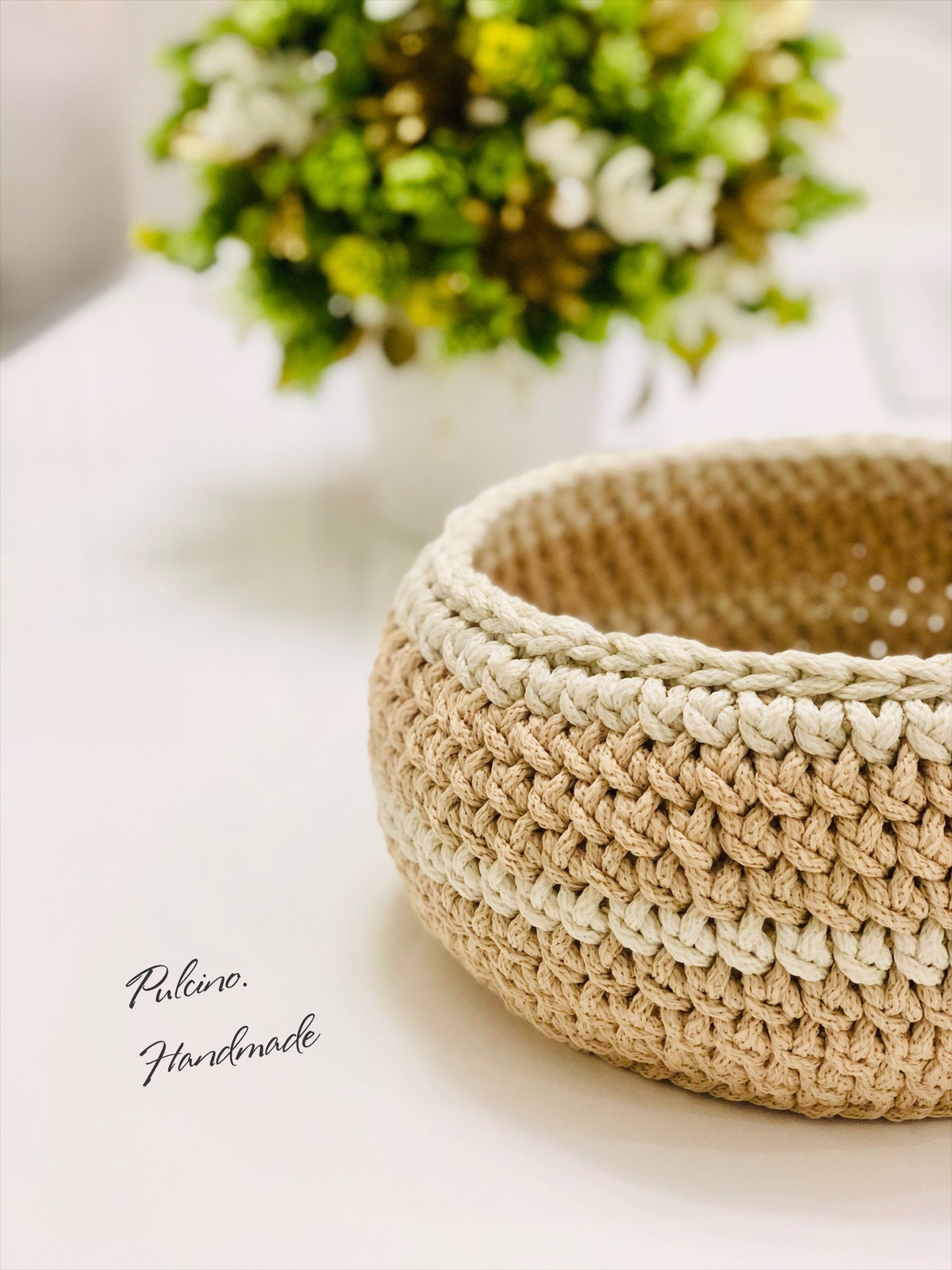 Bowl Crochet Basket Pattern Easy Round Crochet Basket PDF and | Etsy