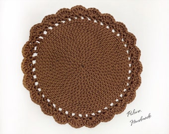 Crochet Placemat Pattern, Round Doily Placemat, Modern Table Decor, Easy Beginner Friendly Tutorial, Video Included, PDF Download