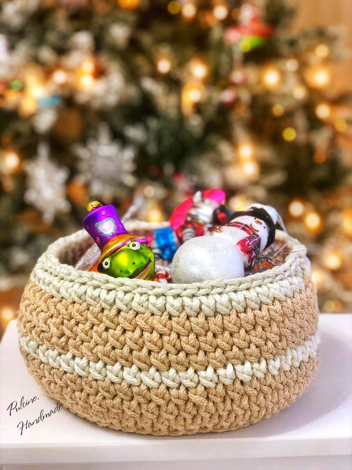 Crochet Basket Pattern, Round Storage Basket, Easy Beginner Friendly ...