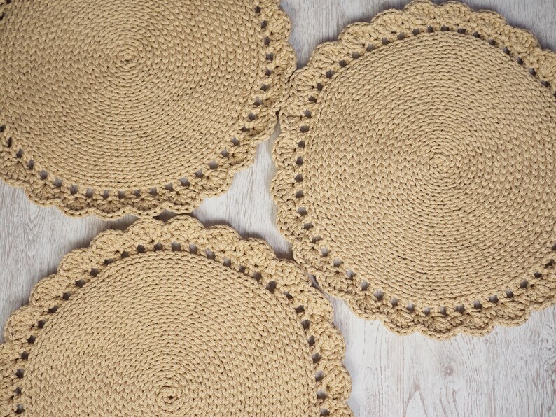 Beginner Crochet Pattern Doily Placemat Pattern Crochet Etsy