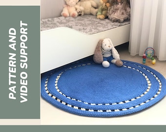 Tutoriel de tapis au crochet, motif de tapis à faire soi-même